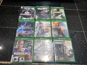 LOT OF 9 XBOX ONE GAMES MADDEN CALL OF DUTY BATTLEFIELD AND MORE TESTED - Afbeelding 1 van 6