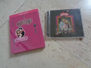 GREASE 1&2 DEBOSSED Blu-Ray SteelBook +LOCKER MAGNETS *NEW* + SOUNDTRACK CD - Picture 1 of 12