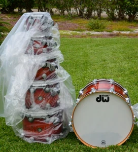 SET #17/200 MINT! 2003 dw USA 30th Anniversary "TIMELESS TIMBER" Birch Drum Set - Bild 1 von 14