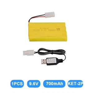 1PC 9.6V 700mAh Ni-Cd AA Battery Pack Rechargeable KET-2P Plug For RC Car Toys - Picture 1 of 11