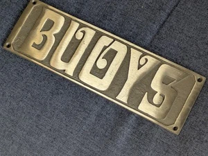 Nautical BOUYS Sign Solid Brass Wall Door Plaque Boat Ship Decor By Nauticalia - Picture 1 of 5