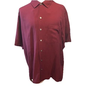 Brandini Mens XL Pure Silk Shirt Boho Resort Office Lightweight Classic Beach - Picture 1 of 15