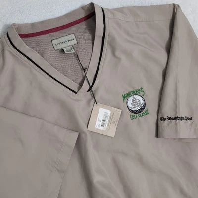 NUEVO Cortavientos de Golf Cutter & Buck Manga Corta Cuello en V Magruder's Golf Clásico Foto 1 de 4