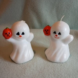2 ~ Fantasma vela de Halloween vintage SIN USAR con Jack-o-lantern de Gibson 3,5 pulgadas 👻 - Imagen 1 de 7