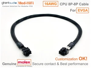 β‘οΈ16AWG CPU 8P Cable for EVGA SuperNOVA G3 1000W 850W 750W 650W...-π70cm/27inch - Picture 1 of 7