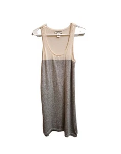 Demylee Cashmere Tank Dress Size Small Colorblock Cream & Gray - Picture 1 of 5