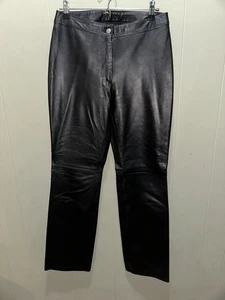 Vintage 90er Michael Hoban North Beach Lederhose schwarz "Gotta Hot Date" Größe 8 - Bild 1 von 4