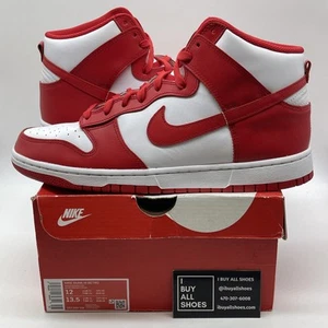 Size 12 - Nike Dunk High Championship Red White Leather (DD1399-106) - Picture 1 of 9