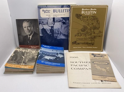 VTG Lot Of 66 SOUTHERN PACIFIC BULLETIN Magazine 60's Railroad Train Publication - Image 1 of 4