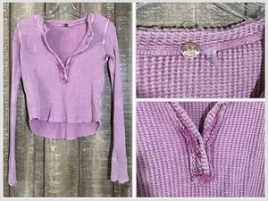 Top Henley Free People FP One Púrpura Colt Tejido Waffle XS Térmico Manga Larga - Imagen 1 de 9