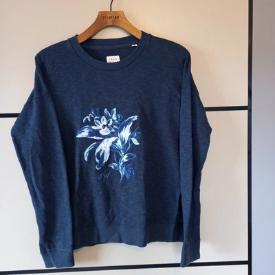Jack Wills Navy Embroidered Jumper Size 6 - Image 1 of 4