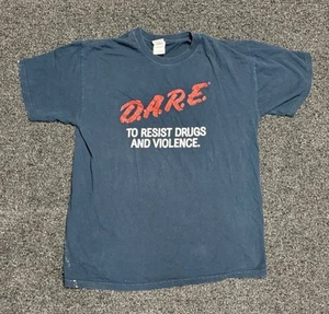 Camisa De Colección DARE Resistencia al Abuso de Drogas Educación Port & Co Negra Juvenil Talla L - Imagen 1 de 3