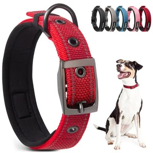 Dog Collar with Metal Buckle, Heavy Duty Dog Collar with Soft Neoprene Padded... - Picture 1 of 7