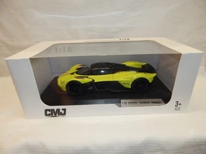 CMJ DIECAST ASTON MARTIN VALKYRIE LIME GREEN BNIB 1:18 - Picture 1 of 9