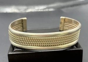 Vintage 7" Sterling Silver Cuff Bracelet 34 Grams 925 W29 - Picture 1 of 10