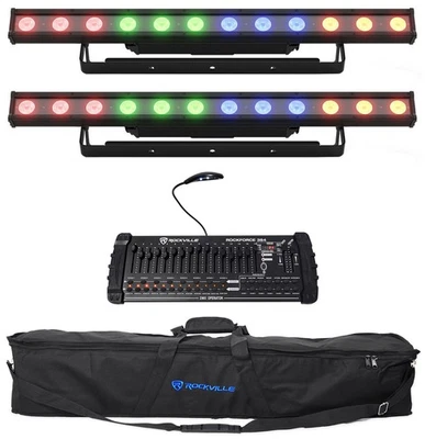 (2) Chauvet DJ COLORband Q4 IP Outdoor-Rated LED Light Strips+Bag+DMX Controller - Image 1 of 4