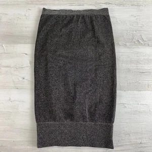 Charlotte Russe Lounge Black Silver Shimmer Tube Top S/M - Picture 1 of 10