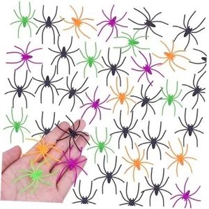 120 Pieces Plastic Spiders 4 Colors False Spider for Halloween Home Party  - Picture 1 of 8