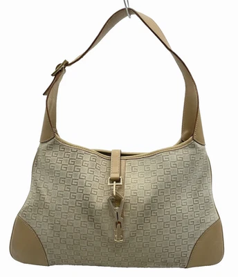 Auténtico Bolso de Hombro Gucci Jackie Patrón G Gamuza Cuero Beige NS110255 Foto 1 de 4
