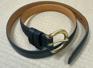 Coach #8400 Handcrafted In USA Forrest Green Cowhide w/Brass Buckle Dress Belt - Picture 1 of 7