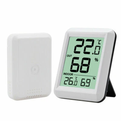 Wireless Indoor/Outdoor Digital Thermometer Hygrometer Humidity Intelligent - Image 1 of 4