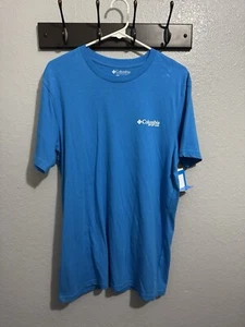 Columbia PFG Performance Fishing T-shirt Navy Shirt Mens Size Medium - Picture 1 of 5