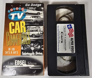 Classic TV Car Commercials of the 50's & 60's VHS Tape 1993 Alpha Video 20th Cen - Foto 1 di 3