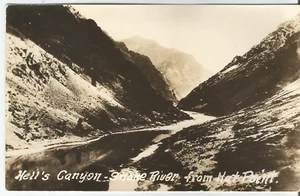 Oregon Hells Canyon - Snake River from Hat Point RPPC Scenic View 1920s Unposted - Picture 1 of 2