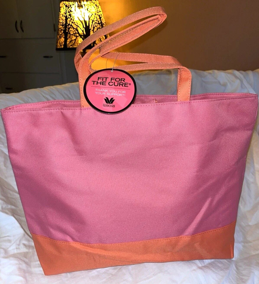 Wacoal Bolso de Mano Grande Cartera Bolso de Hombro Rosa con Bloque de Color Albaricoque Gimnasio Playa Bolso Foto 1 de 4