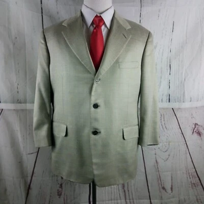 Blazer Abrigo Deportivo H. Freeman & Son 45R Mezcla Seda 3 Botones Tostado Espiga Foto 1 de 4