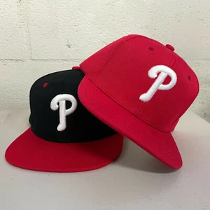Gorra trasera de los Filis de Filadelfia sombrero Phi bordado billete plano ajustable - Imagen 1 de 6