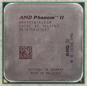 AMD Phenom II X4 955 CPU 4Core 3.2GHz 6M 95W HDX955WFK4DGM Socket AM3 Processors - Picture 1 of 2