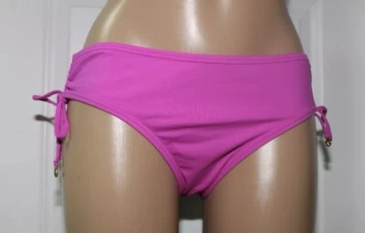  NUEVO Anne Cole 16MB300 Rosa Fucsia Corbata Lados Natación Hipster Bikini Parte Inferior M Foto 1 de 4