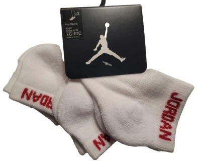 Paquete de 3 calcetines Nike Jordan Jumpman No-Show para niños talla 7C-10C XXS blancos ENVÍO GRATUITO $16 Foto 1 de 3