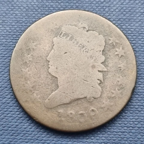 1809 Classic Head Large Cent 1c Nicely Circulated #51317 Cover