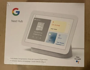 Écran intelligent Google Nest Hub (2e génération) avec Google Assistant - craie neuve - Photo 1/3