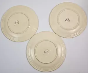 3 platos de almuerzo vintage originales Fiestaware 9 5/8" marfil antiguo 1936-1969 - Imagen 1 de 8