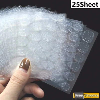 600 pegatinas de pegamento de uñas de gel de doble cara para uñas a presión - pestaña adhesiva hágalo usted mismo Foto 1 de 4