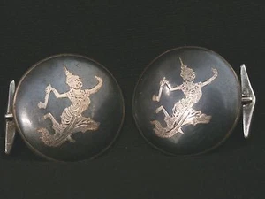 Eslabones de puño esmaltado de diosa de plata esterlina tailandesa únicos de colección. ¡Haz una oferta! #2499 - Imagen 1 de 4