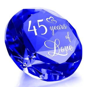 45th Wedding Anniversary Sapphire Gift For Couple 45 Years Of Love Sapphire Wedd - Picture 1 of 8