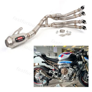 60mm Muffler For S1000RR 19-2022 S1000R 2021-23 Full Exhaust System Header Pipe - Picture 1 of 10
