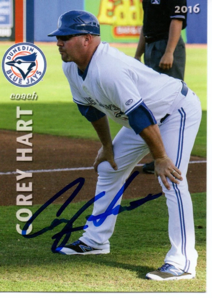 Corey Hart 2016 Dunedin Blue Jays Signed Card - Image 1 of 1