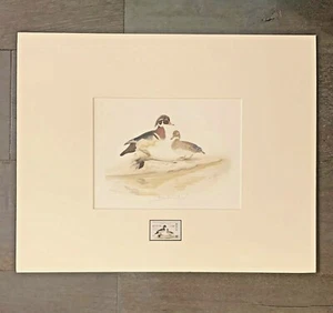 Impresión de estampilla de pato de Alabama 1979 firmada - Barbara Keel 1.328/1.750 y estampilla - Imagen 1 de 7