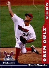 2015 Orem Owlz Grandstand #30 Zach Varela Wildomar California CA Baseball Card
