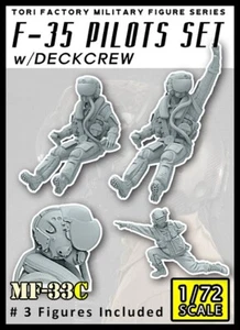Zlpa/Tory Factory - Pilotos F-35 con Deck Crew 3 figuras 1:72 Modern Pilots NUEVO - Imagen 1 de 1