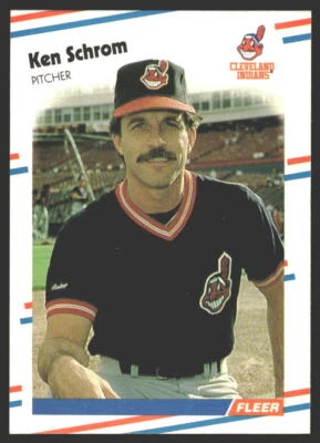 Ken Schrom #614 1988 Fleer Cleveland Indians - Image 1 of 2