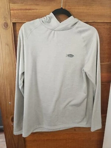 AFTCO Grey Fishing Hoodie Adult Size S - unisex  - Picture 1 of 5
