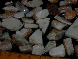 Gamble Rough White/Crystal/Seam Coober Pedy Opals Multicolour Fires/Bars 506 Cts