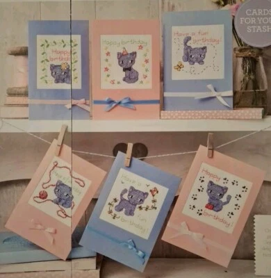 Cross Stitch Chart (From Magazine) - Cards - Birthday - Kitten - Image 1 of 3