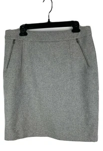 De Collection Women Sz L A-Line Mini Skirt Gray Zippered Pockets Wool Lined NWT - Picture 1 of 12